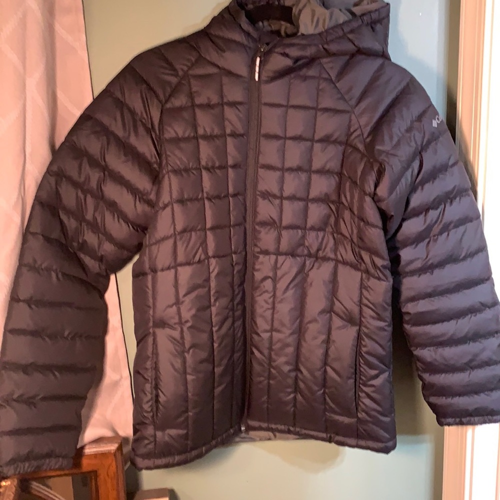 Black Columbia puffy jacket kids Large 14/16